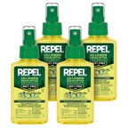 Repel Plant-Based Lemon Eucalyptus Mosquito & Insect Repellent 4 Oz, 4 Pack