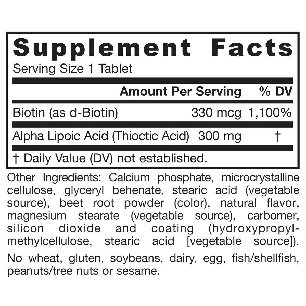 Jarrow Alpha Lipoic Sustain with Biotin, 300 mg, Antioxidant, 60 Tablets