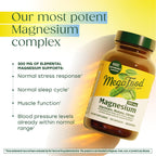 MegaFood Magnesium Glycinate, Malate, Citrate 300mg, 120 Capsules | Highly Absorbable 3 in 1 Magnesium Complex Blend to Support Heart & Muscle Function, Stress & Sleep, Vegetarian, 60 Servings