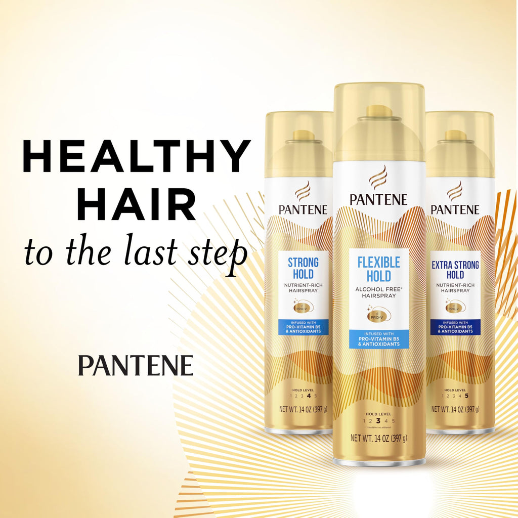 Pantene Alcohol-Free Hairspray Level 3, Flexible Hold, 14 oz