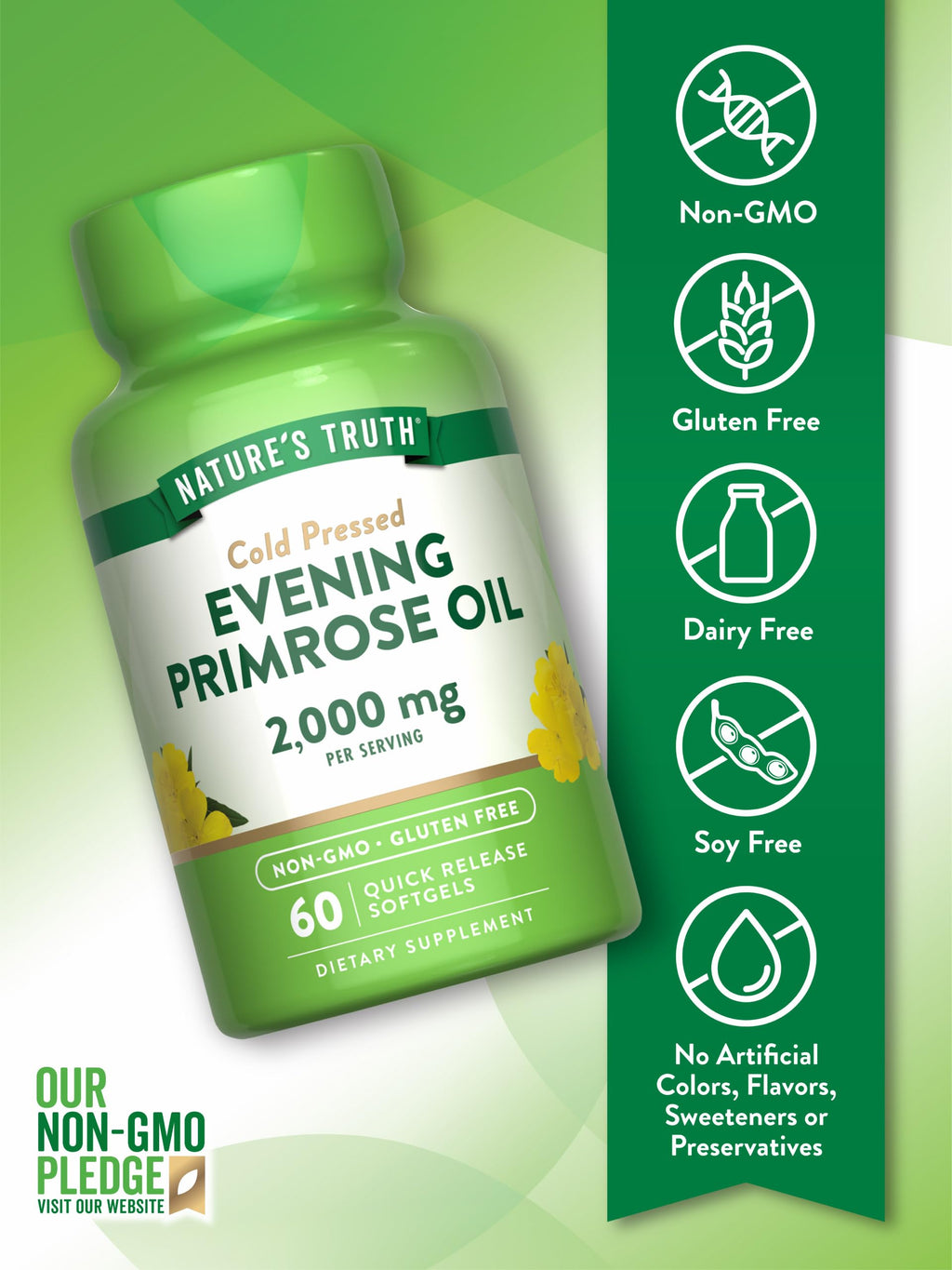 Nature's Truth Evening Primrose Oil Softgels | Cold Pressed