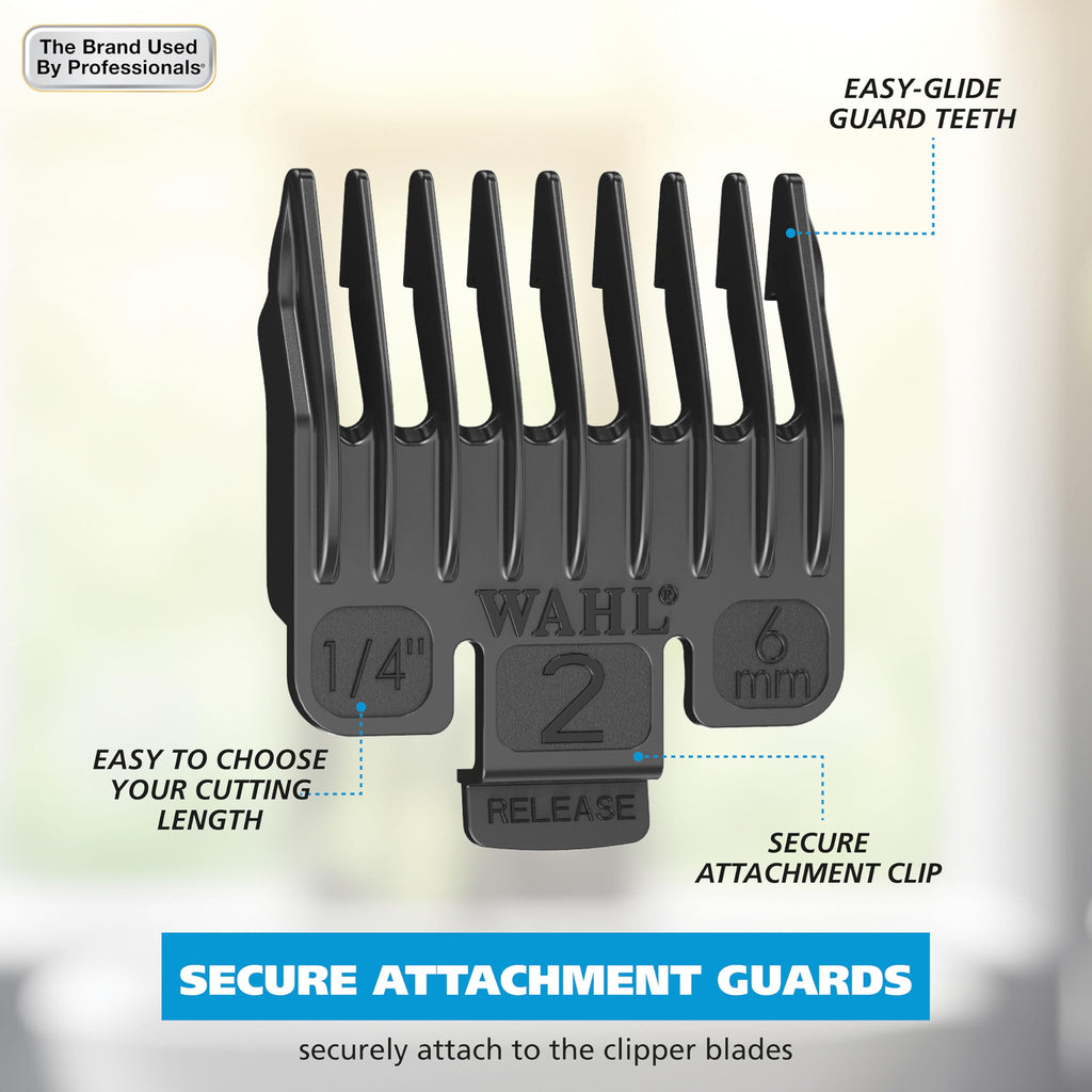 Wahl Clipper Home Pro Cordless Rechargeable Hair Clippers for Men | At-Home Haircuts For Men, Kids, & The Whole Family - Precision Haircutting Blades, Secure Snap-N-Lock Guards - Model 3031656