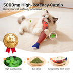 Potaroma Cat Toys Saury Fish, 3 Pack, Catnip Crinkle Sound, Soft and Durable, Interactive Kitten Kicker for Indoor Kitty Exercise 9.4 Inches for All Breeds