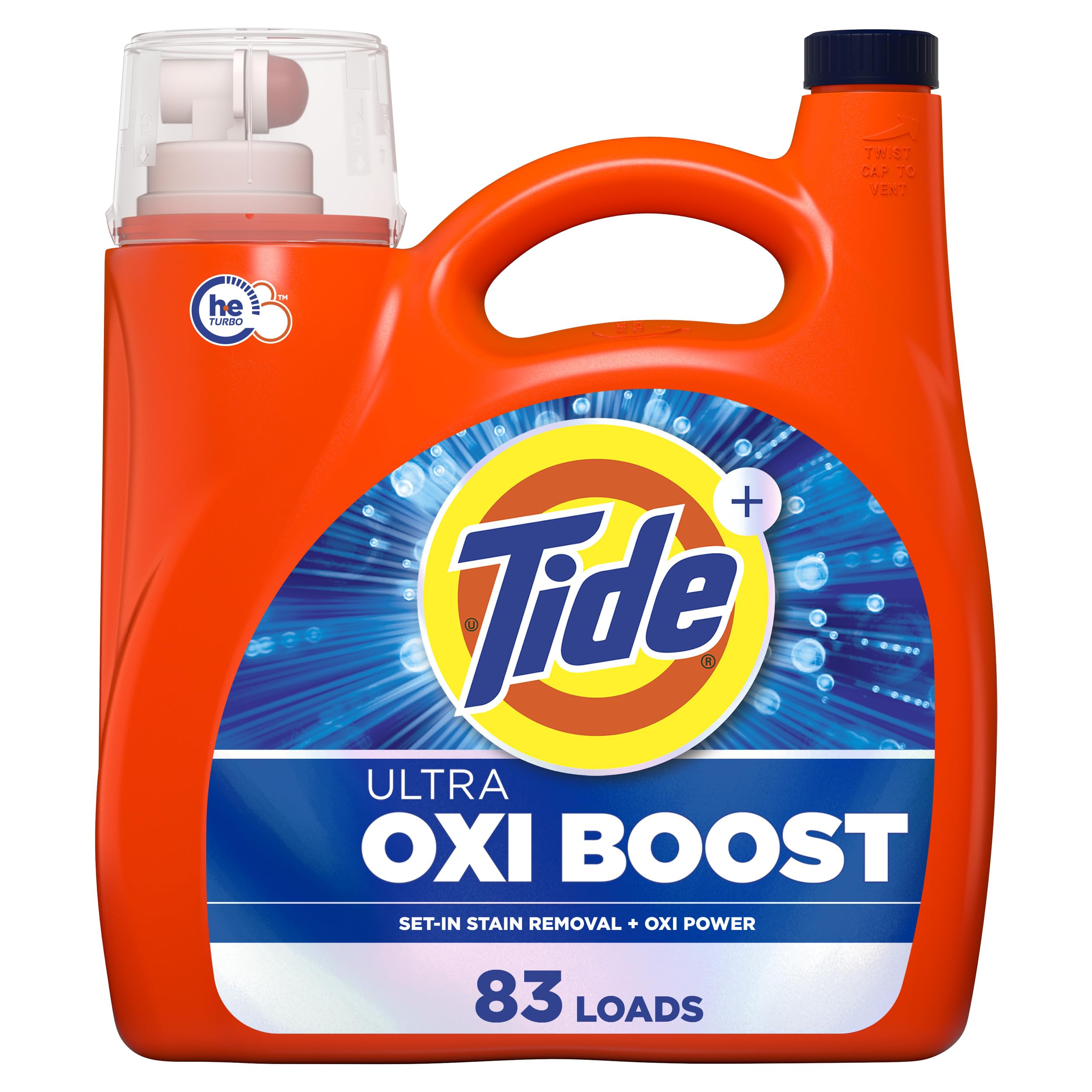 Buy now Tide Ultra Oxi Boost Liquid Laundry Detergent, 117 fl oz, 83 Loads, Advanced Stain Remover, Laundry Detergent Liquid with Extra Oxi Power 117 Fl Oz (Pack of 1) at indiglob india