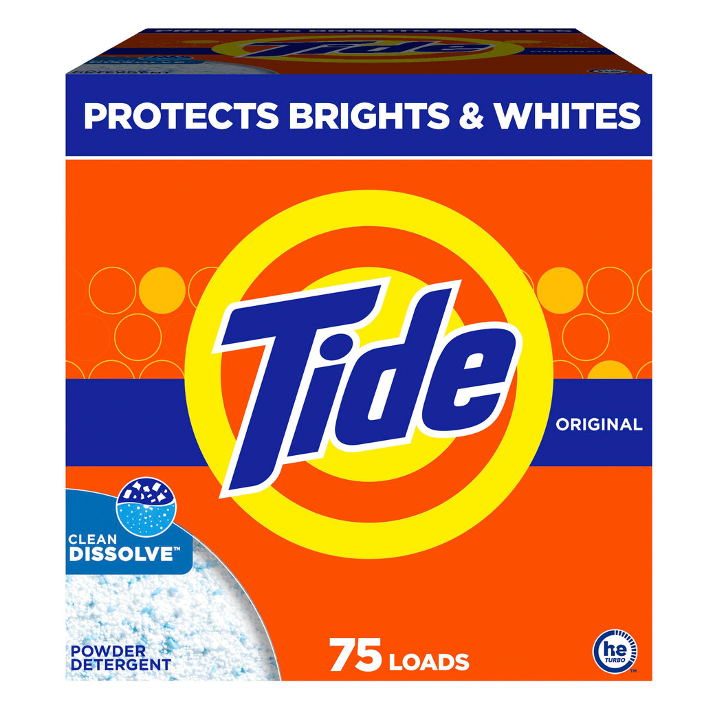Buy now Tide Powder Laundry Detergent, Original Scent, 75 Loads, 85 oz at indiglob india