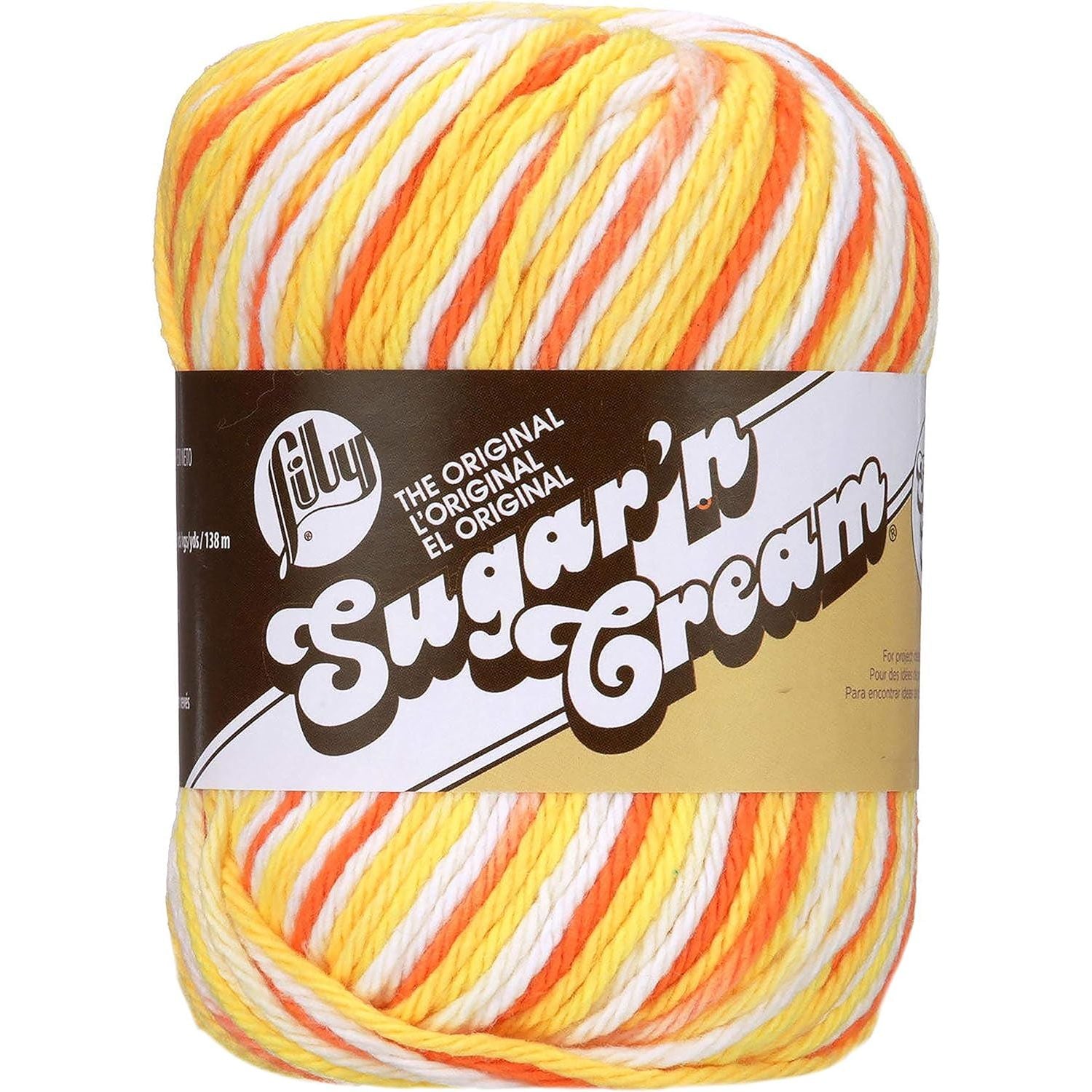 Buy now Lily Sugar'n Cream Super Size Ombres Yarn, 3 oz, Potpourri, 1 Ball 3 oz Small Ball Creamsicle at indiglob india