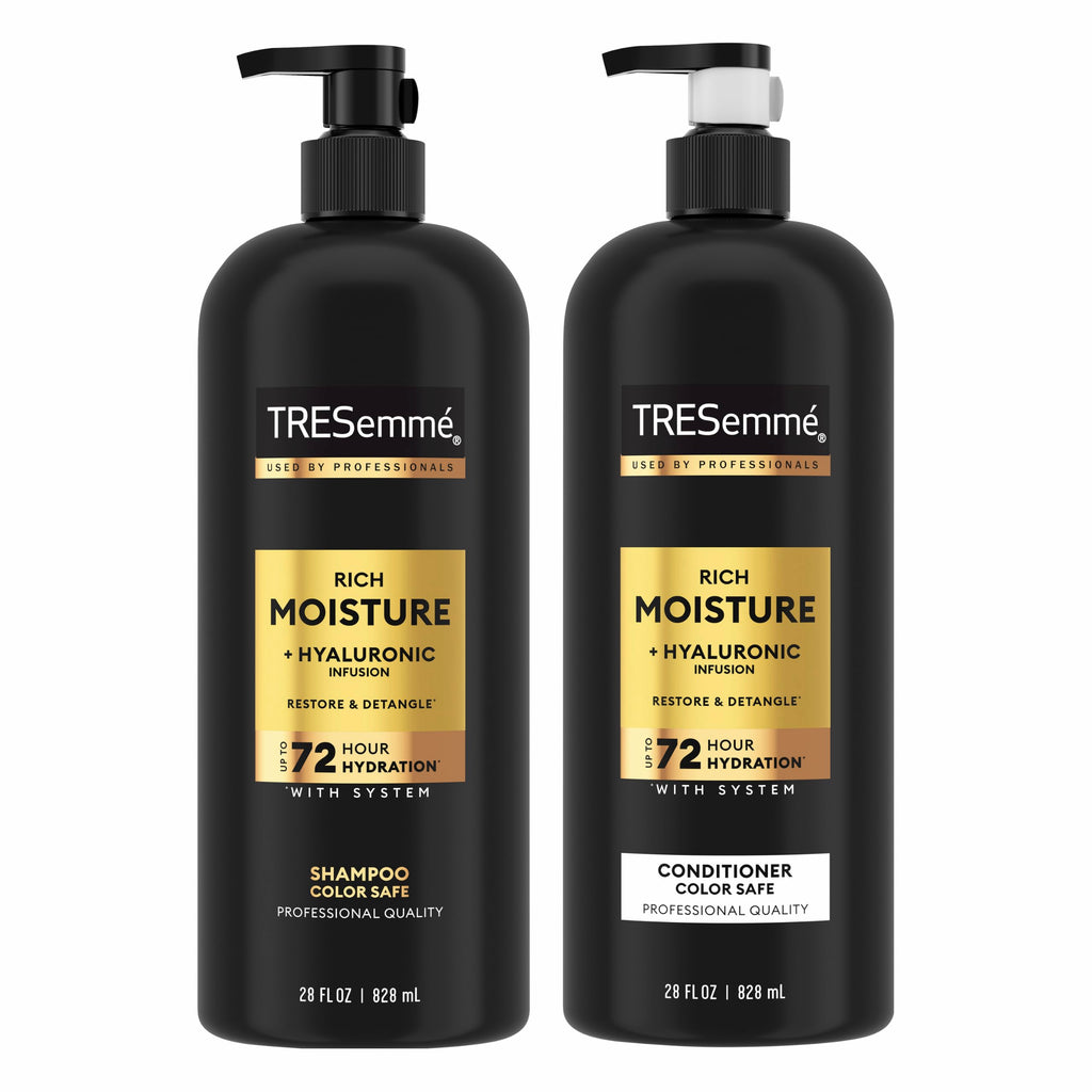 TRESemmé Rich Moisture Shampoo and Conditioner 2 Count Rich Moisture for Dry Hair Formulated With Vitamin E and Biotin 28 oz