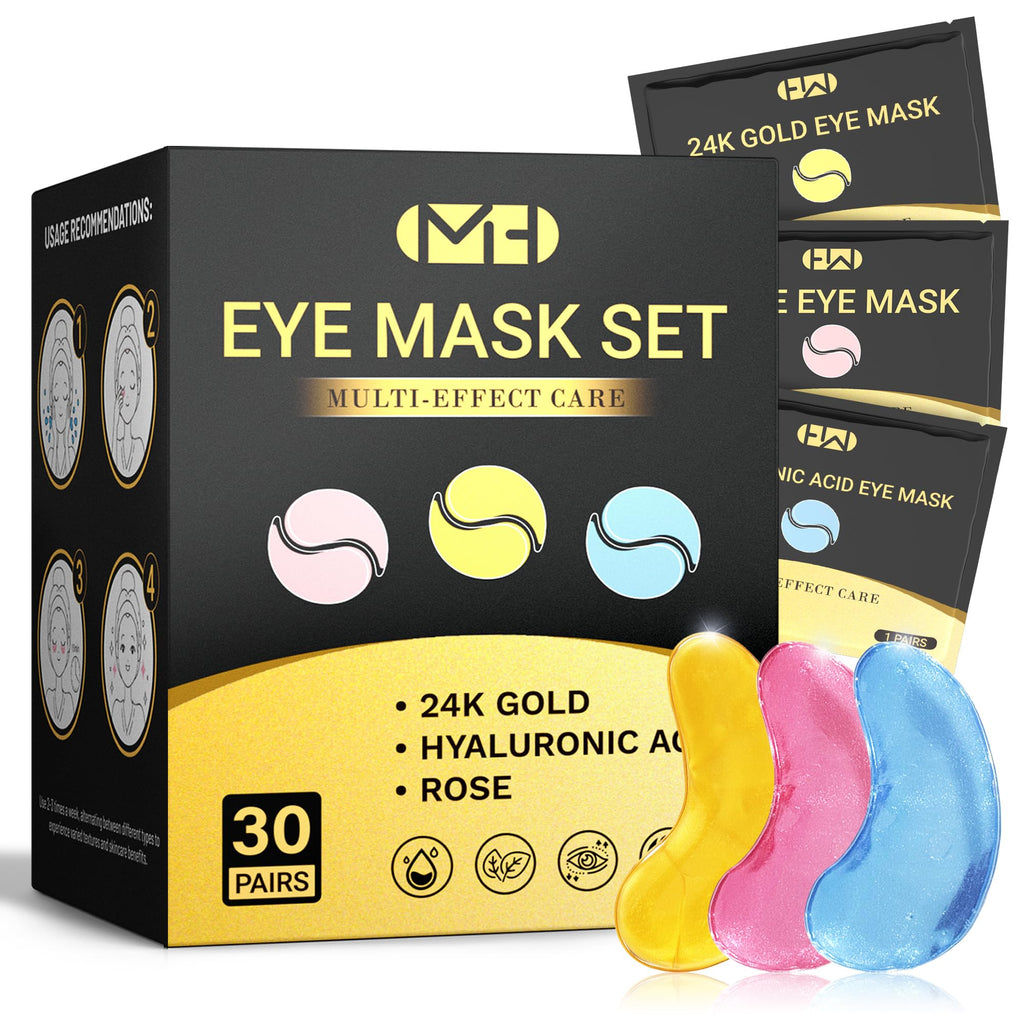 Under Eye Patches 30 Pairs, Eye Masks for Dark Circles Puffy Eyes