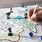 Buy now Double-Sided Role Playing RPG Game Mat- Reversible Silicone Battle Matte Grid w Hexes and Squares- XL 20"x20"-Foldable, Rollable, Wet Eraseable - Made for D&D Dungeons Dragons, Pathfinder and More at indiglob india