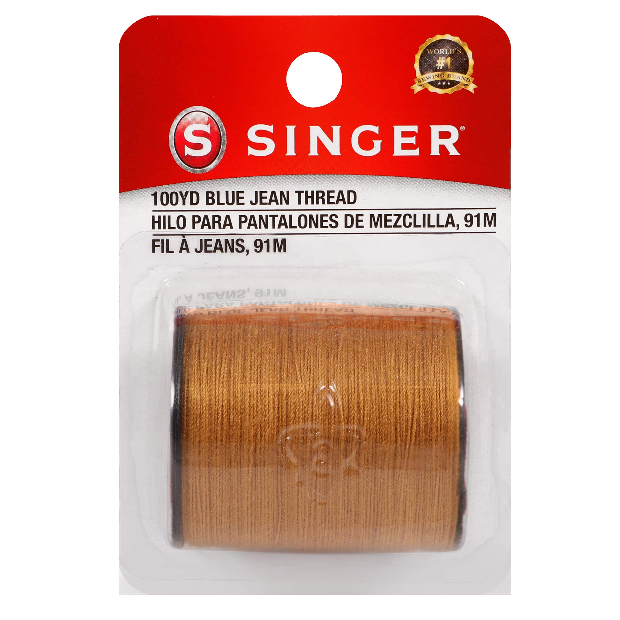 Buy now SINGER 67120 Blue Jean Thread, 100 Yards, Old Gold at indiglob india