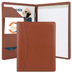 Buy now STYLIO Padfolio Portfolio Organizer Binder | Interview Resume Folder, Legal Document, Business Card Holder |w/Letter-Sized Notepad | Handsome Piano Noir Faux Leather Folio Matte Finish, Accent Stitch Padfolio (12.5" x 9.6" x 0.9") Tan at indiglob india