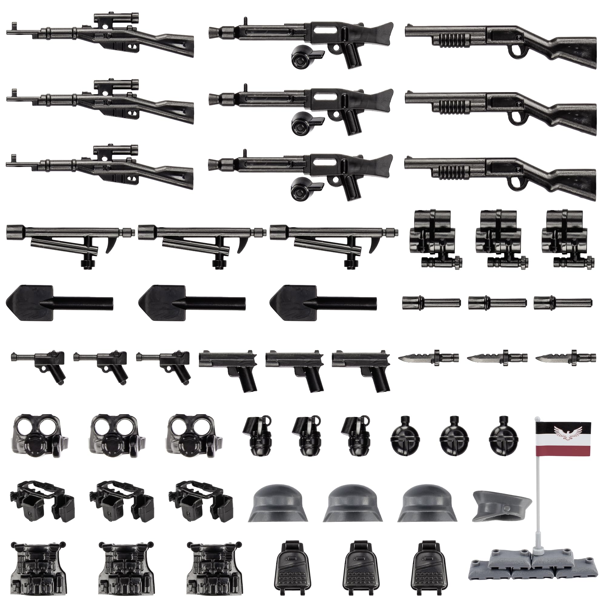 Buy now 83 Pcs Toy Soldiers Figures US Army Battle Toy Set - Weapons Pack Military Weapon Battle Building Blocks Compatible with Major Brand, 3 Years Old and up at indiglob india