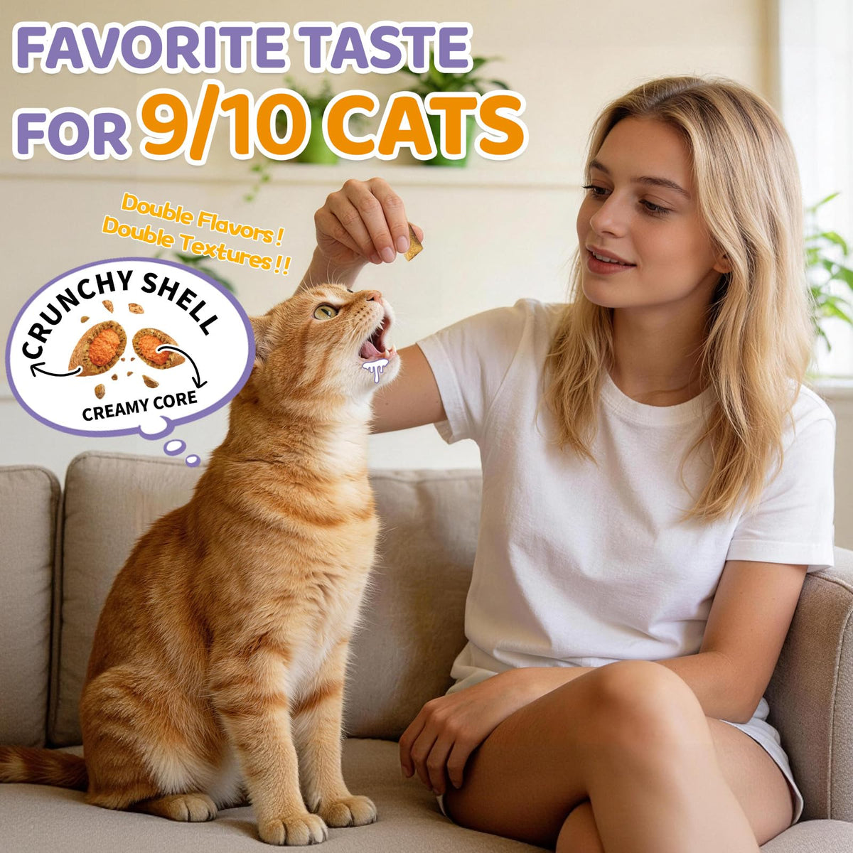 Lysine for Cats Treats for Immune Support with Colostrum, Omega-3, 500ct
