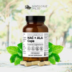 Santa Cruz Paleo, NAC + ALA Caps, NAC Supplement and Antioxidant Complex with Alpha Lipoic Acid and N-Acetyl Cysteine, Cellular Support and Nutrient Balance, Gluten Free, Keto, Paleo, 60 Capsules