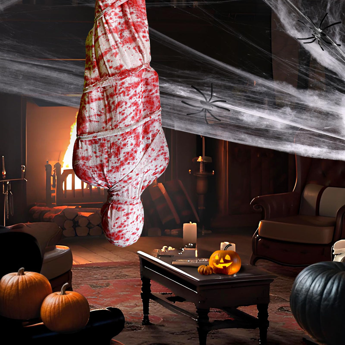 2 Packs 6ft Dead Body Bags Hanging Corpse Props Scary Halloween Decorations