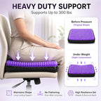 Extra Thick Large Pure Gel Seat Cushion for Long Sitting, Breathable Comfort Cushion for Back, Sciatica, Tailbone & Hip Pain Relief, Washable Portable Cushion for Office Chair, Car, Wheelchair