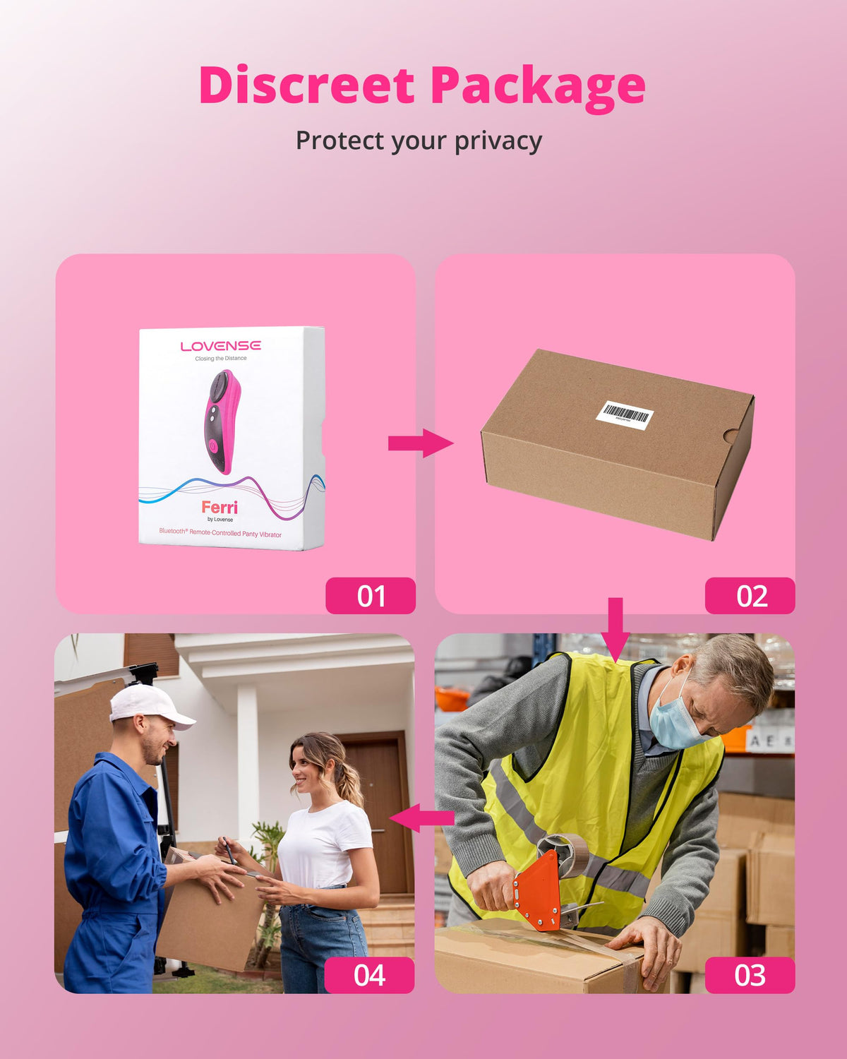 LOVENSE Ferri Vibrating Panties, Magnetic Mini Wearable Clit Vibrator