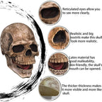 Buy now CosTribe Creepy Full Head Skull Mask with Moving Jaw Halloween Scary Latex Helmet for Cosplay Party Props at indiglob india