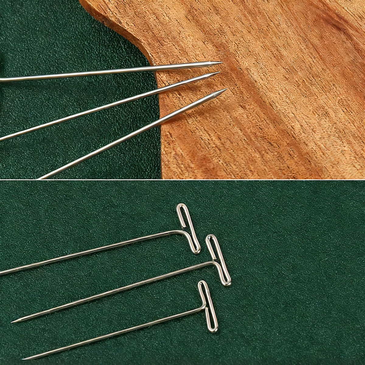 T Pins,50 Pack 2 Inch Sewing Pins for Blocking Knitting, Wig Making and Crafts, Modelling,Straight Pins T-Pins Stainless Steel Nickel Plated with Storage Box