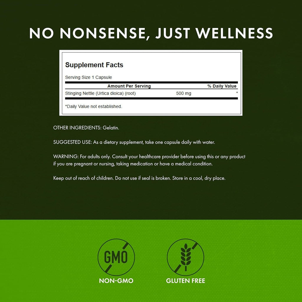 Buy now Stinging Nettle Root 500 mg 100 Caps at indiglob india