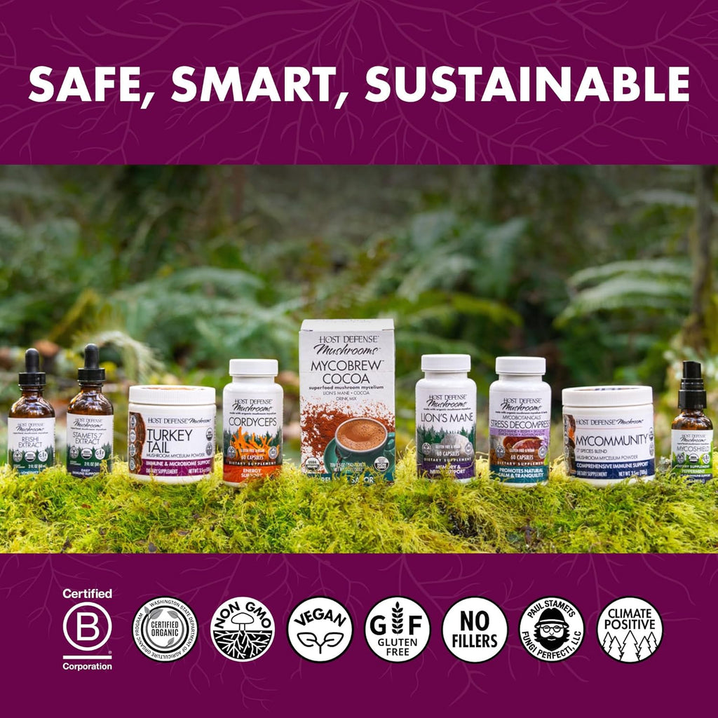 Buy now Host Defense Turkey Tail Capsules - Digestive Health & Immune Response Support Supplement - Mushroom Supplement for Gastrointestinal & Gut Microbiome Support - 60 Capsules (30 Servings)* at indiglob india