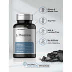 Horbäach L-Theanine Supplement | 400mg | 120 Powder Capsules | Non-GMO & Gluten Free