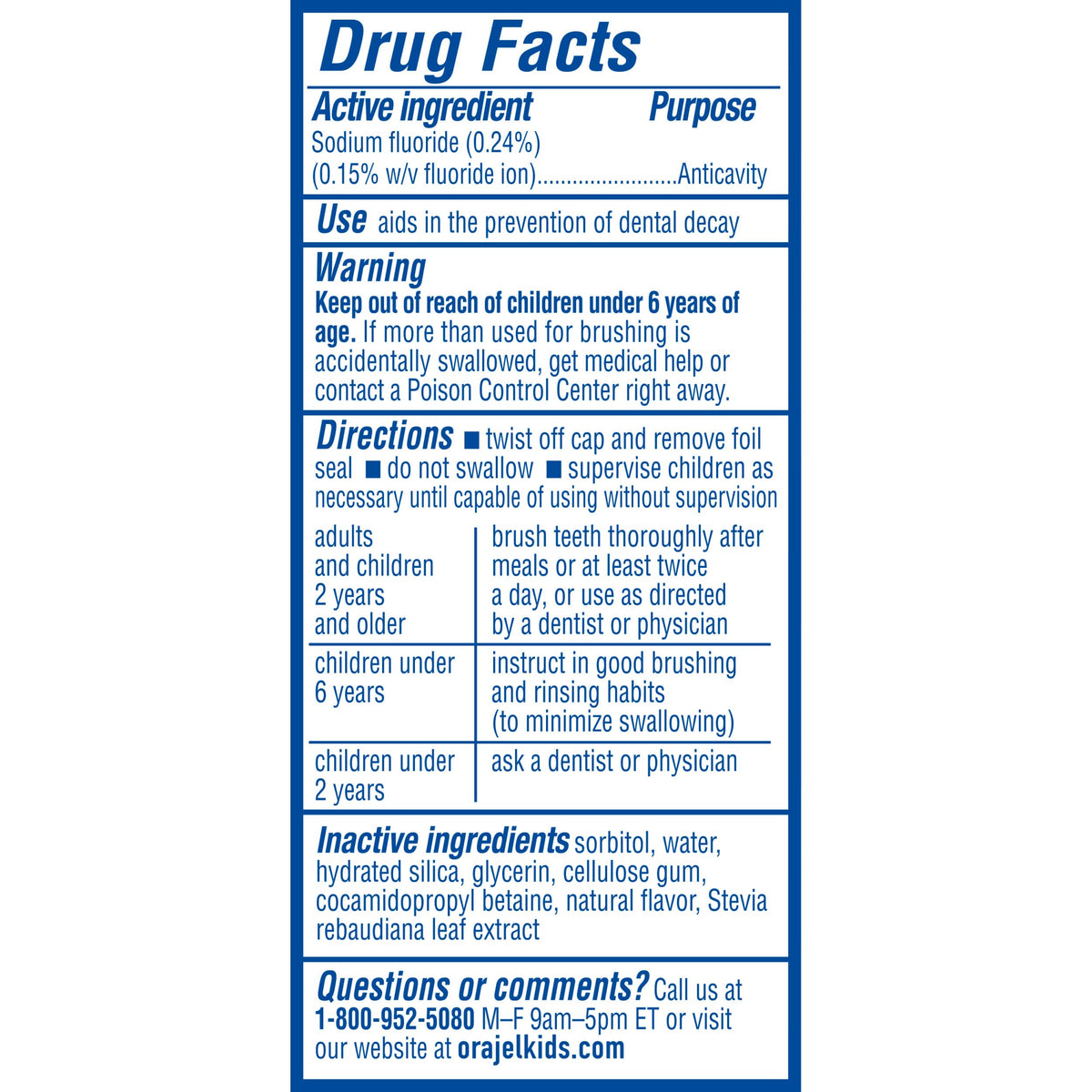 Orajel Kids Superman Fluoride Toothpaste, Watermelon Flavor, 4.2 Oz, 4-Pack