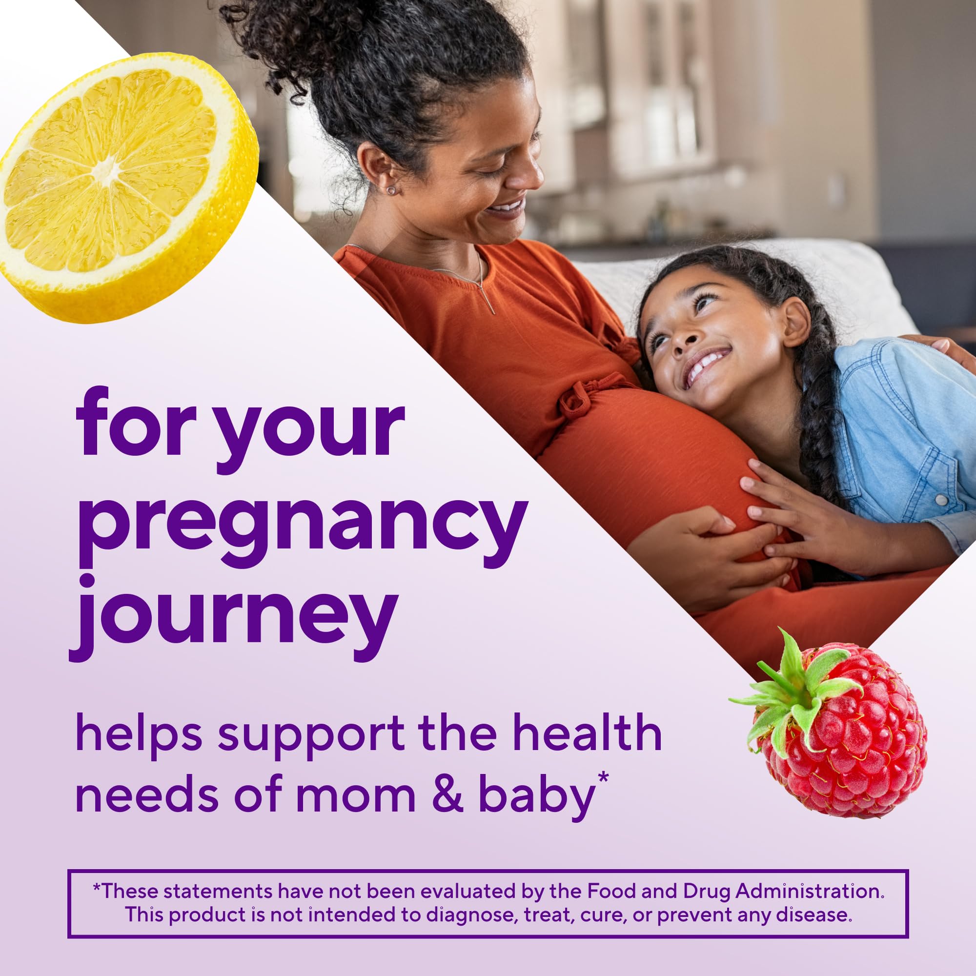 Vitafusion Prenatal Vitamins for Women | 90 Gummies | Gummy with Folic Acid and DHA | Raspberry Lemonade Flavor | Gluten and Dairy-Free Multivitamin Supplement