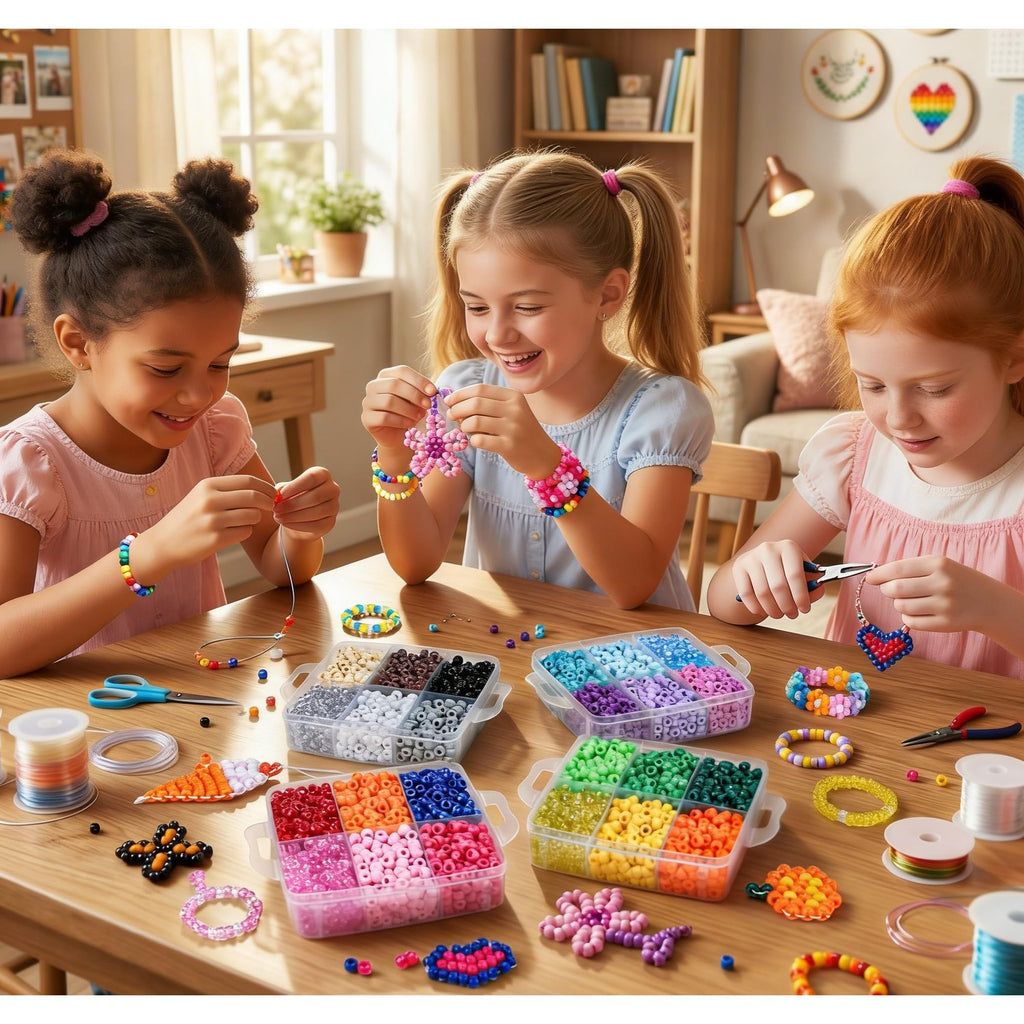 4800PCS Pony Beads Bulk, 24 Colors Kandi Rave Beads for Bracelet Making