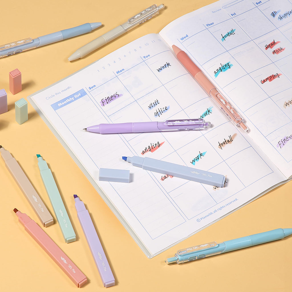 Mr. Pen- Aesthetic Highlighters and Gel Pens, 10 Pack