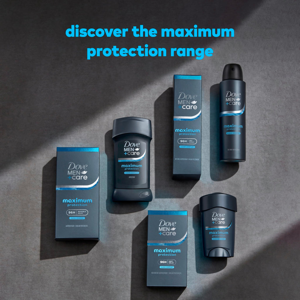 Dove Men+Care Clinical Protection Antiperspirant Clean Comfort 1.7 oz | For heavy sweating, Helps stay fresh & confident, With 1/4 moisturizers, Clean Comfort scent