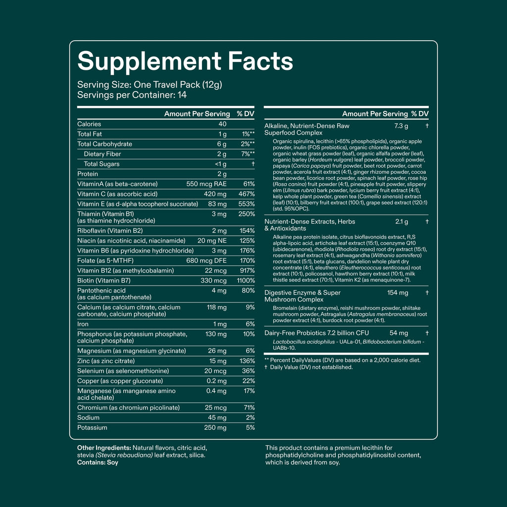 AG1 Athletic Greens Superfood and Probiotic, 75 Vitamins, Travel Pack 14ct | Includes Superfoods and Digestive Enzymes, Adaptogens, and Whole Food Nutrients Spirulina, Chlorella, Enzymes, Gluten Free
