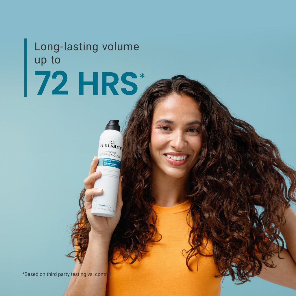 CURLSMITH Invincible Volume Mousse for Curly Hair (6.8 oz)