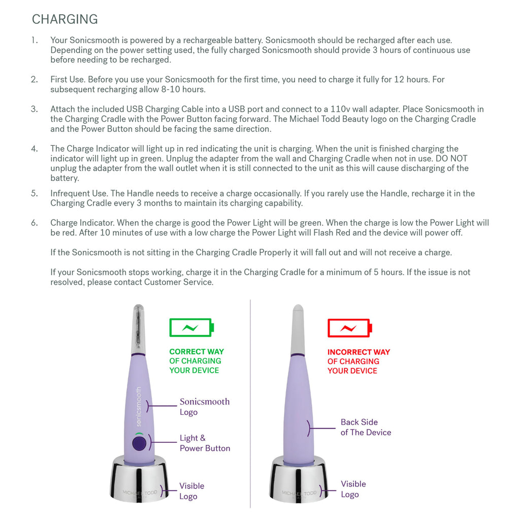 Michael Todd Beauty Sonicsmooth Dermaplane Razor for Women Face | Dermaplaning System + Eyebrow Trimmer, Peach Fuzz Remover, 8 Weeks of Dermaplaning Blades, 3-Year Warranty