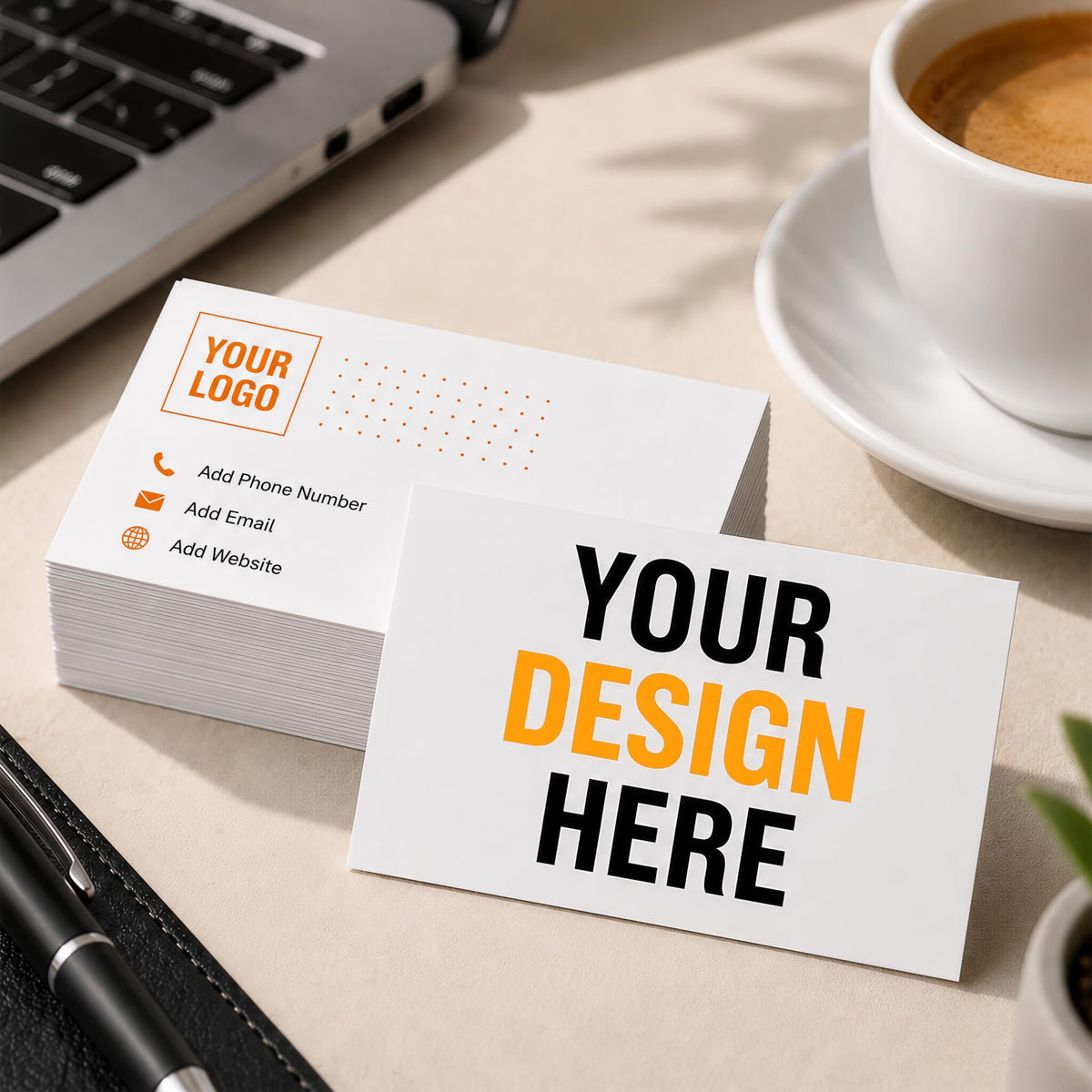 Custom Business Cards, 300gsm Waterproof Matte Paper, Double-Sided