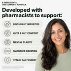 Zeolite Detox Binder, 8-in-1 Clinoptilolite & Activated Charcoal, 60ct | Natural Detoxification Pathways, Liver Health & Digestive Support: Milk Thistle & NAC