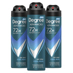 Degree Antiperspirant Deodorant Dry Spray Cool Rush 3.8 oz 3 Count | 72-Hour Sweat and Odor Protection For Men With Body Heat Activated® Technology