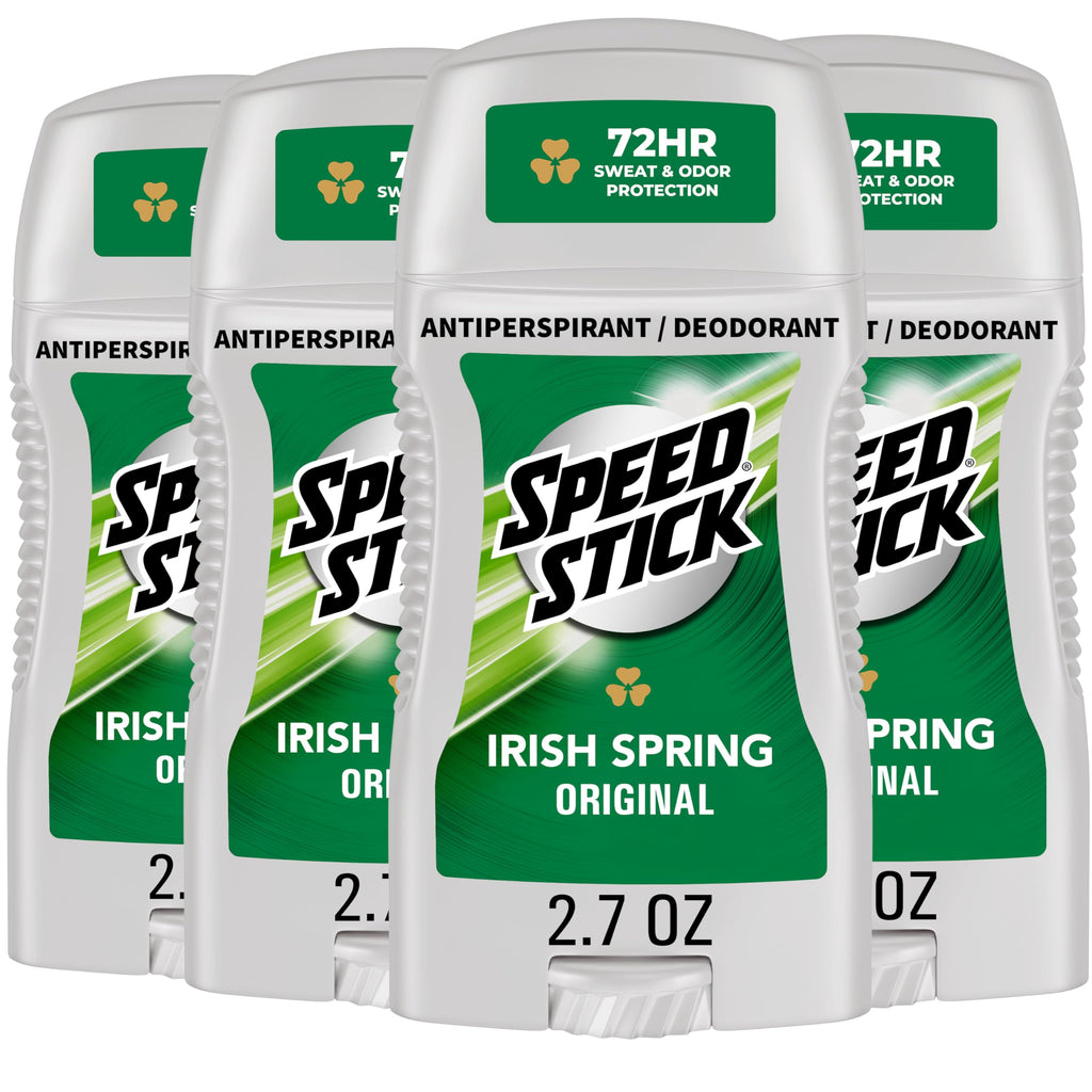 Speed Stick Aluminum Free Men's Deodorant, Regular, 3 oz (4 Pack) | 24-HR Sweat and Odor Protection, Underarm Antiperspirant for Men, Male Grooming, Everyday Use, Active Lifestyles
