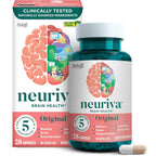 Buy now NEURIVA Original Decaffeinated Clinically Tested Nootropic Brain Supplement for Memory, Focus & Concentration, NeuroFactor & Phosphatidylserine, 28ct Capsules at indiglob india