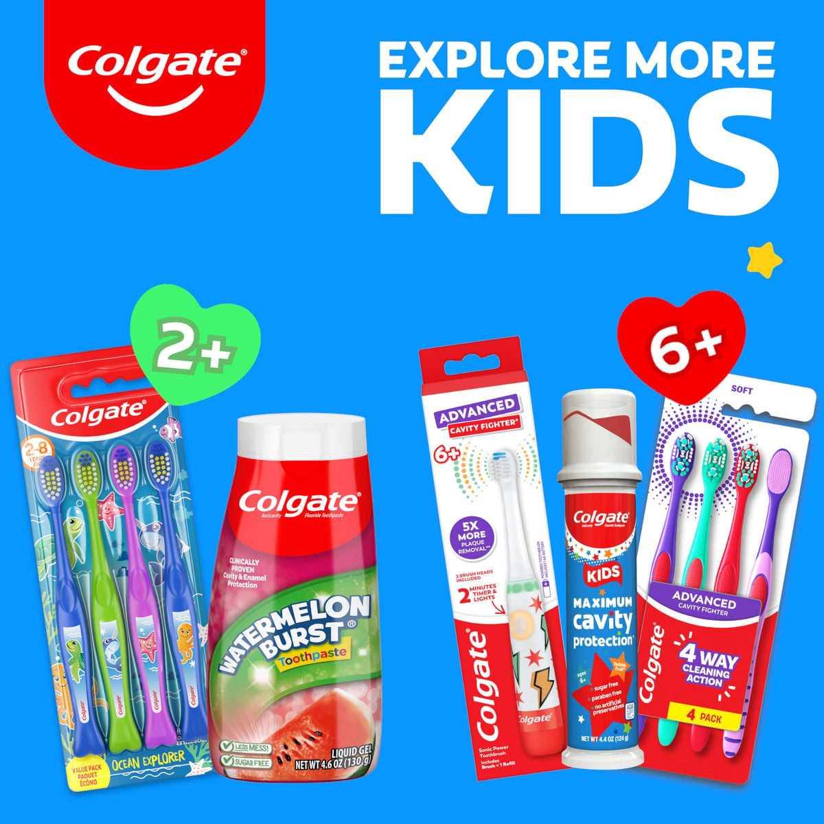 Colgate Kids Toothpaste Pump with Fluoride, Bulk 6 Pack, 4.4 oz