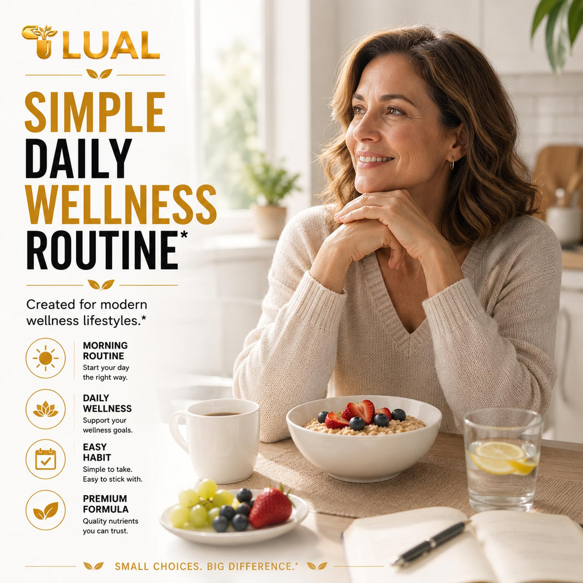 LUAL Calcium 600 mg with Vitamin D3 • Calcium Supplements for Women & Men