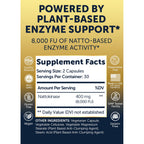 Lunakai USA Made Nattokinase Supplement – 400mg Natto Enzyme, 8000 FU per Serving – Heart & Circulation Support – Non-GMO, 60ct, 4000 FU Capsule