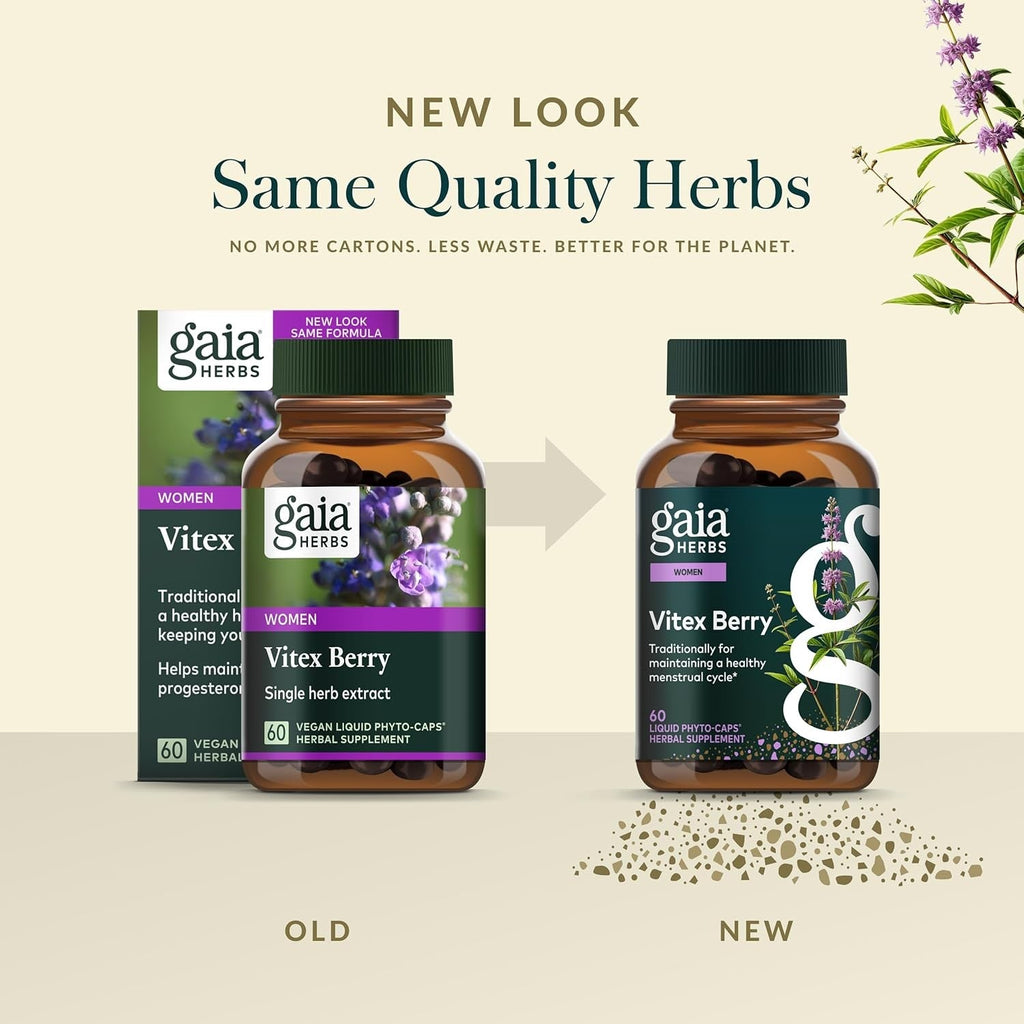 Buy now Gaia Herbs Vitex Berry - Supports Hormone Balance & Fertility in Women - 60 Vegan Liquid Phyto-Capsules (30-Day Supply) at indiglob india