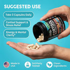 Clean Nutra Cortisol Supplements For Women | Maca Root Ashwagandha Cortisol Detox Manager Reducer + Slippery Elm Fenugreek Lions Mane Shilajit Rhodiola Sea Moss Tongkat Ali Cordyceps Ginseng Beet Root