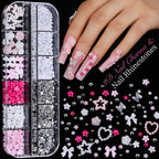 Teenitor Acrylic Nail Kit with Clear Coffin Nail Tips, Nail Charms and Gems, Nail Stickers, Nail Art Brushes, Nail Dotting Tools, Nail Stand, Press On Nails Kit for DIY Nail Art