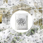 Famoby 1200 sqft Halloween Spider Webs and 50pcs Fake Spiders Super Stretch Cobwebs Party Decorate for Halloween Theme Indoor and Outdoor Decoration