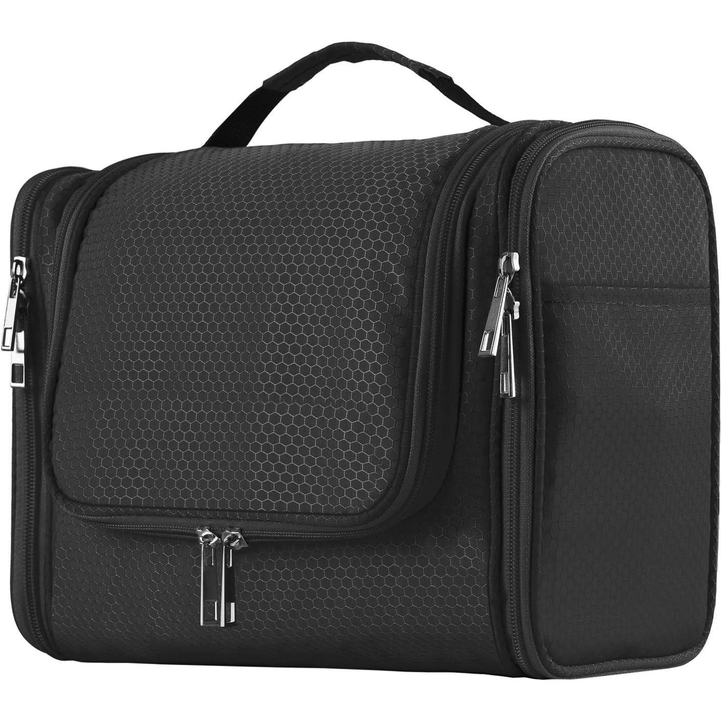 Buy now Buruis Extra Large Capacity Toiletry Bag for Women and Men, Hanging Toiletry Organizer Cosmetics Makeup Bag, Water-resistant Dopp Kit for Full Sized Toiletries, Travel Essentials (Blue) Large Black at indiglob india