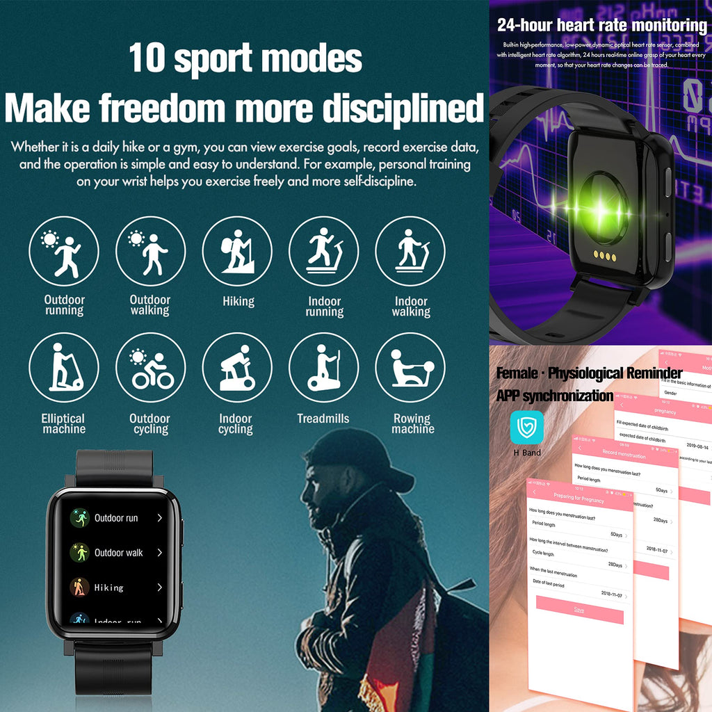 Buy now Smart Watch, Fitness Tracker with Heart Rate Monitor, Activity Tracker with 1.54 Inch Touch Screen, IP67 Waterproof Pedometer Smartwatch with Sleep Monitor, Step Counter for Women and Men at indiglob india