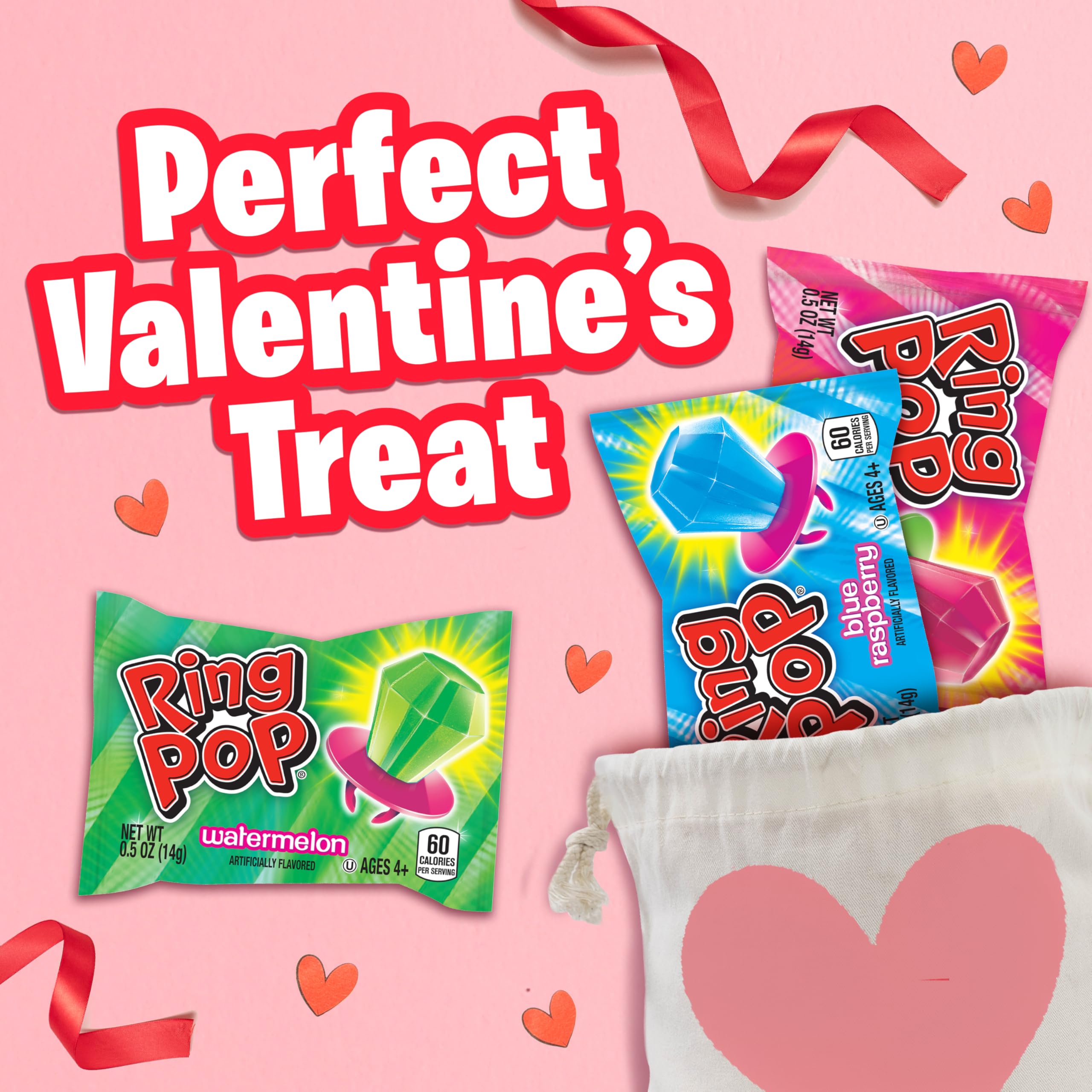 Buy now Ring Pop Candy, Valentine's Lollipops, 20 Ct Party Favors in Assorted Fruity Flavors - Full Size, Fun Hard Candy For Birthday Parties, Valentine's Gifts, Goodie Bags, Party Favors at indiglob india