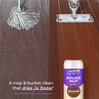 Swiffer Power Mop Wood Refill Solution, QuickDry Hardwood Floor Cleaner for Mopping Home, Bathroom, Kitchen, All Purpose Multi-Surface Solution for Floor Cleaning, Lemon Scent, 50.7 oz